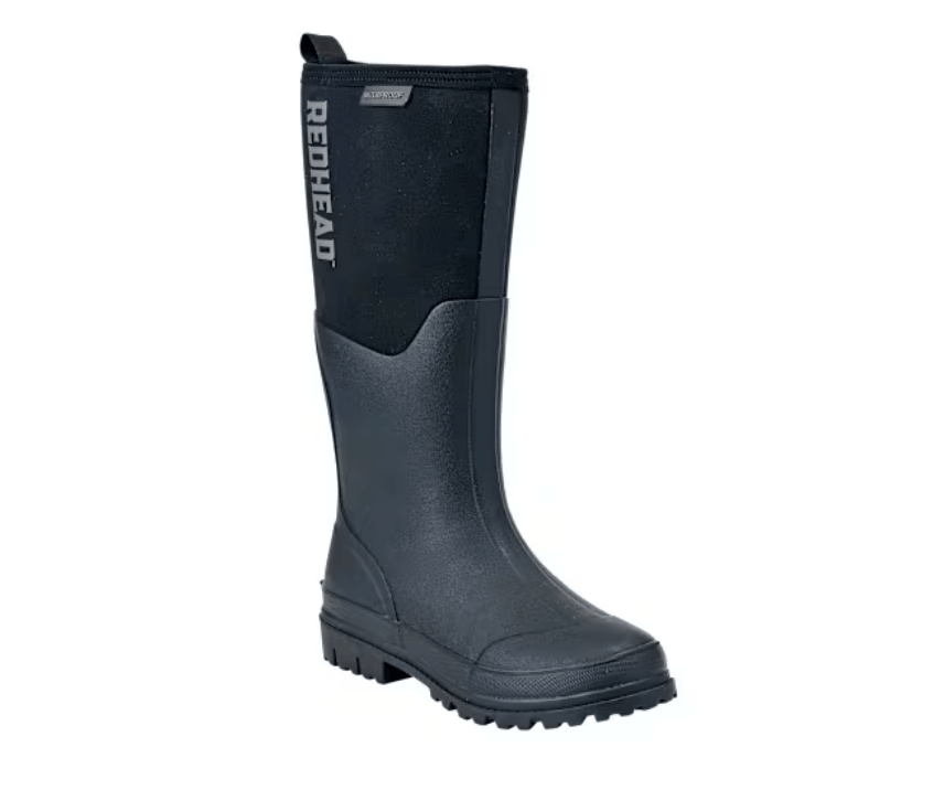 RedHead Camo Utility Waterproof Rubber Boots for Men Kw: fall outdoor gear for men